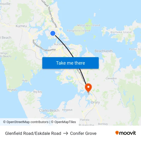 Glenfield Road/Eskdale Road to Conifer Grove map