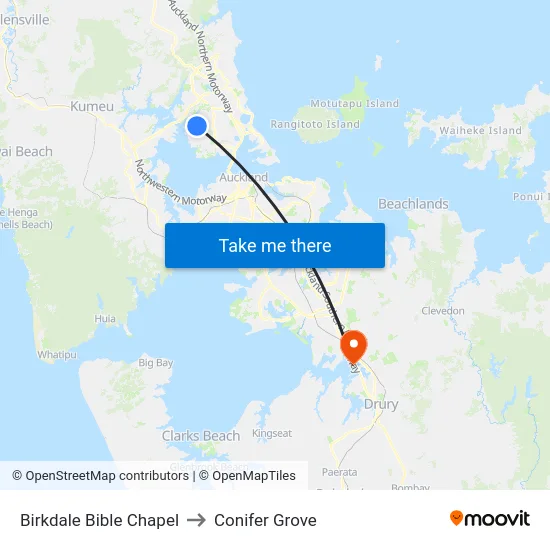 Birkdale Bible Chapel to Conifer Grove map