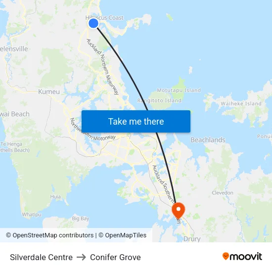 Silverdale Centre to Conifer Grove map