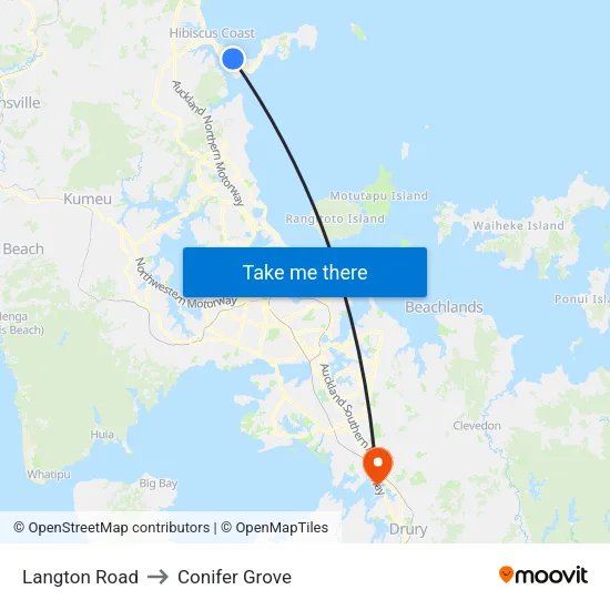 Langton Road to Conifer Grove map
