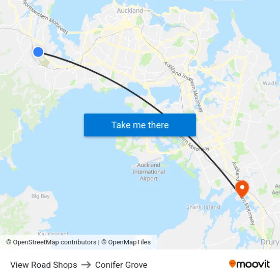 View Road Shops to Conifer Grove map