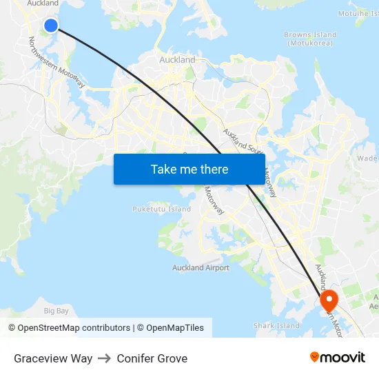 Graceview Way to Conifer Grove map