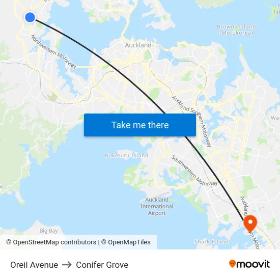 Oreil Avenue to Conifer Grove map