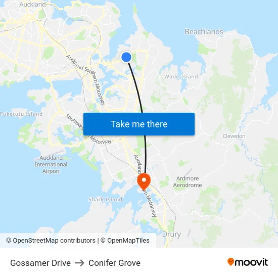 Gossamer Drive to Conifer Grove map