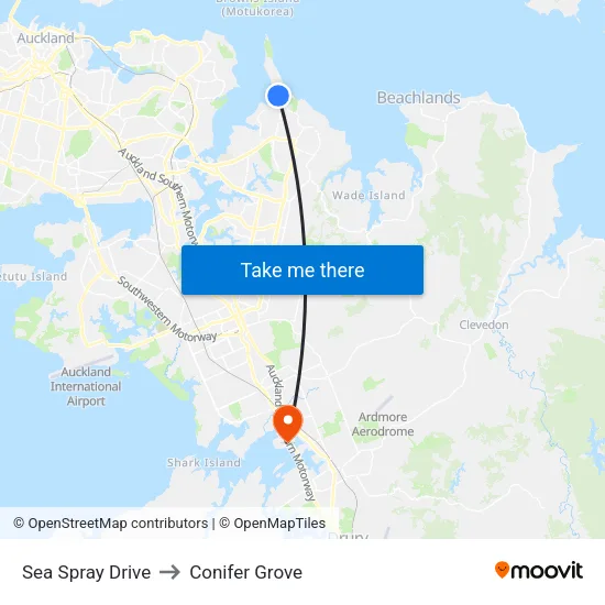 Sea Spray Drive to Conifer Grove map