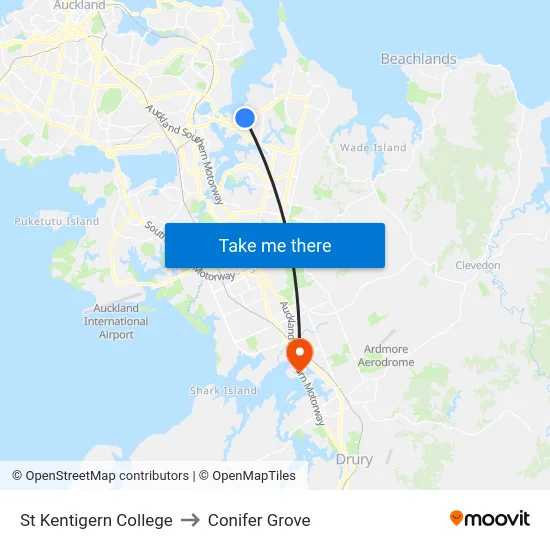 St Kentigern College to Conifer Grove map