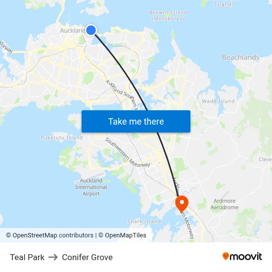 Teal Park to Conifer Grove map
