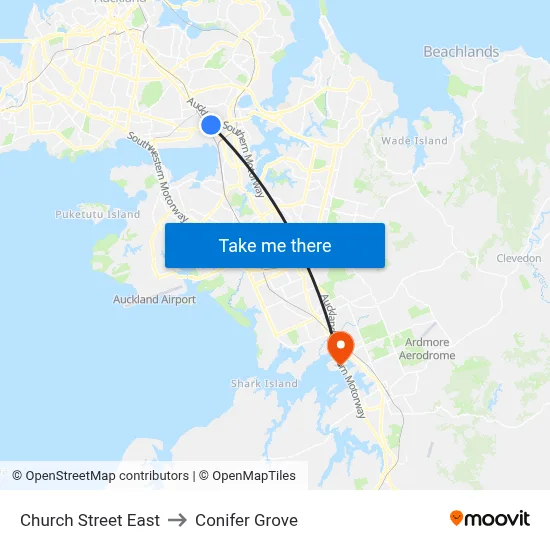 Church Street East to Conifer Grove map