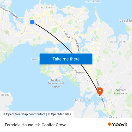 Ferndale House to Conifer Grove map
