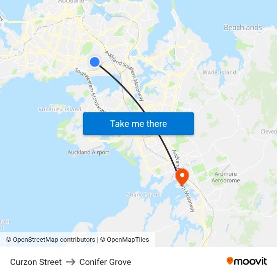 Curzon Street to Conifer Grove map