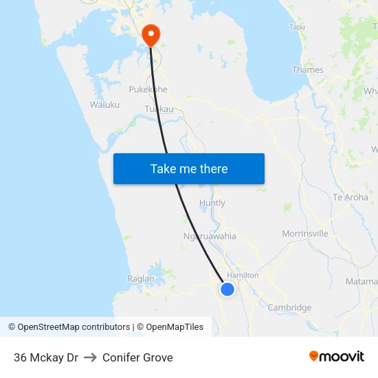 36 Mckay Dr, Hamilton to Conifer Grove map