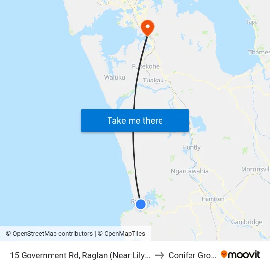 15 Government Rd, Raglan (Near Lily St) to Conifer Grove map