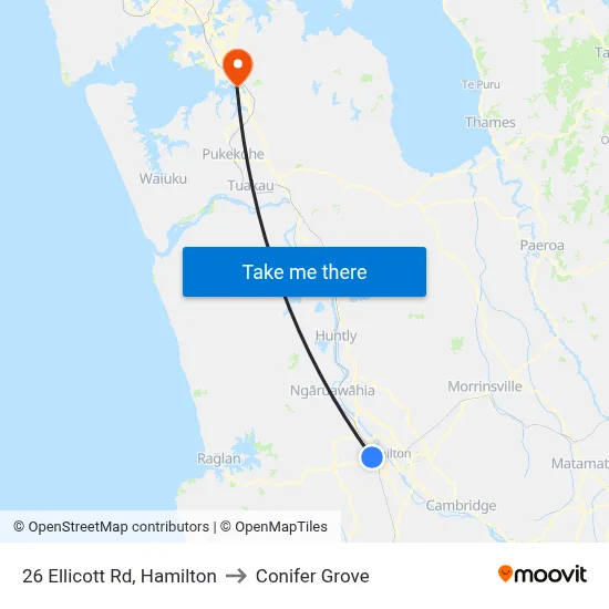26 Ellicott Rd, Hamilton to Conifer Grove map