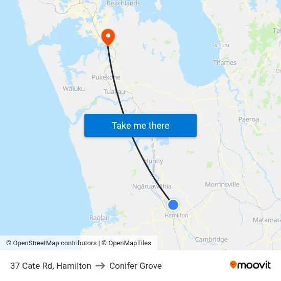 37 Cate Rd, Hamilton to Conifer Grove map