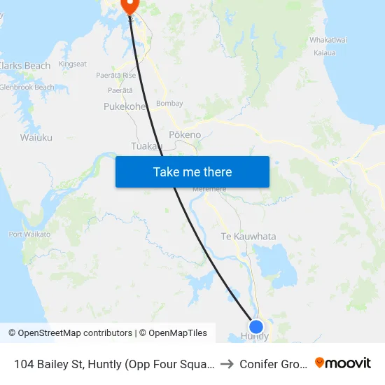 104 Bailey St, Huntly (Opp Four Square) to Conifer Grove map