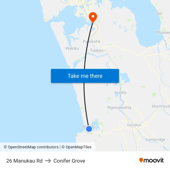 26 Manukau Rd, Raglan to Conifer Grove map