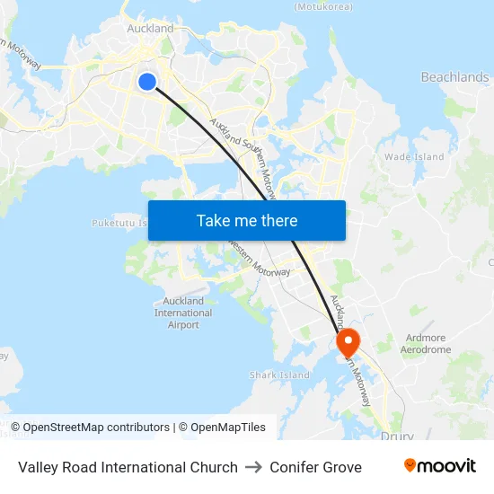 Valley Road International Church to Conifer Grove map