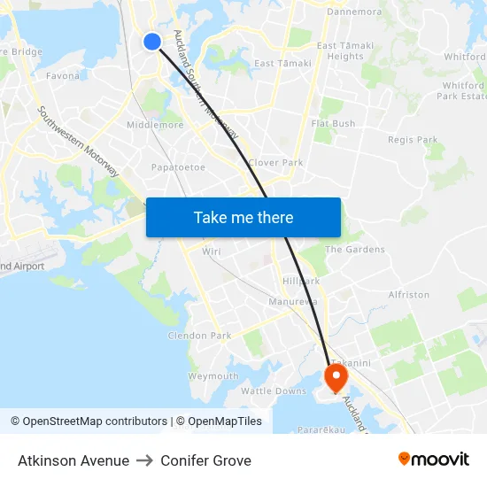 Atkinson Avenue to Conifer Grove map