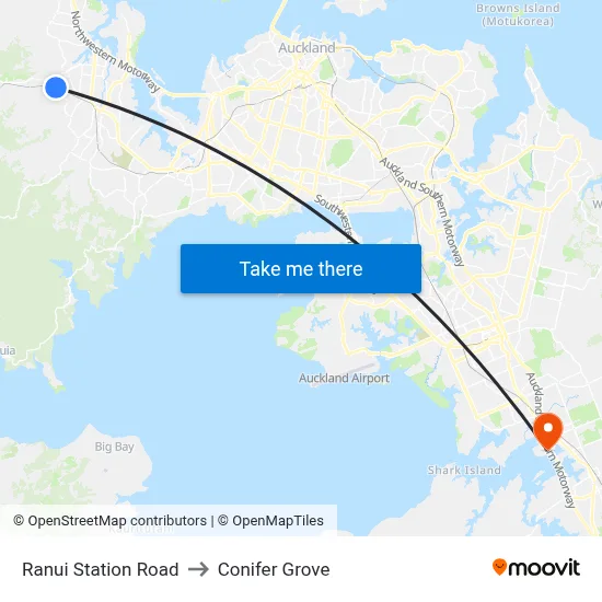 Ranui Station Road to Conifer Grove map