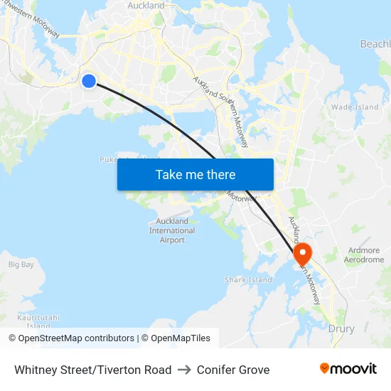 Whitney Street/Tiverton Road to Conifer Grove map
