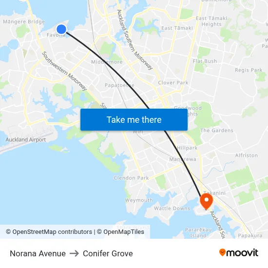 Norana Avenue to Conifer Grove map