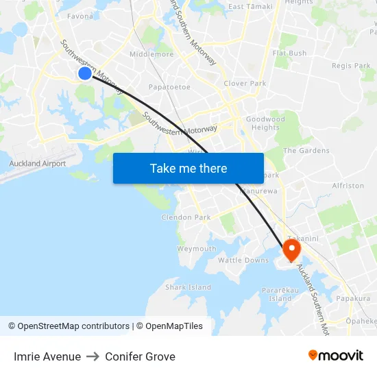 Imrie Avenue to Conifer Grove map