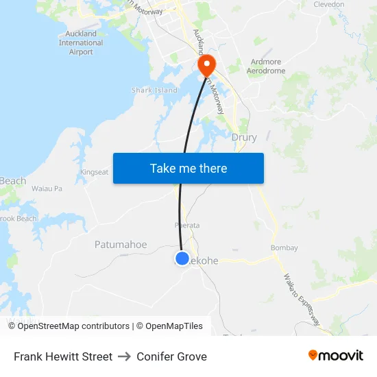 Frank Hewitt Street to Conifer Grove map