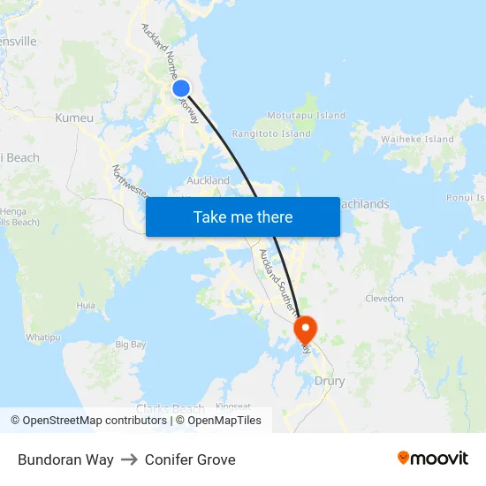 Bundoran Way to Conifer Grove map