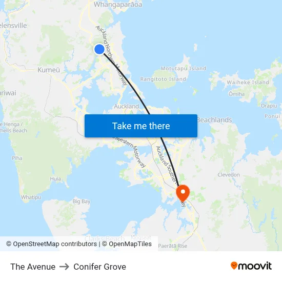 The Avenue to Conifer Grove map