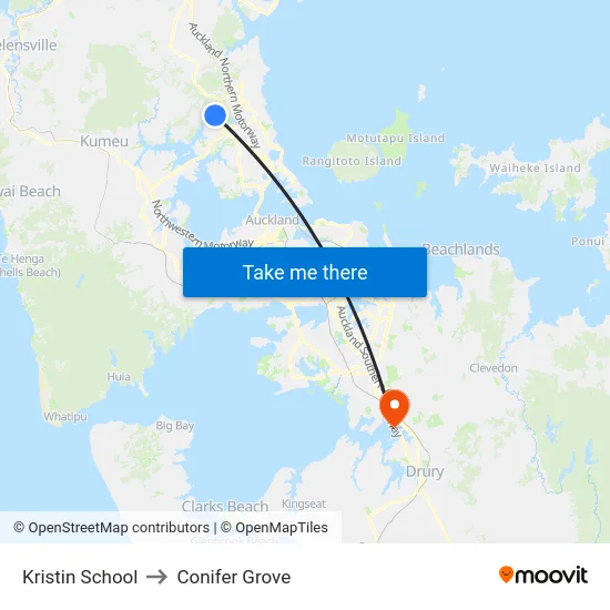 Kristin School to Conifer Grove map