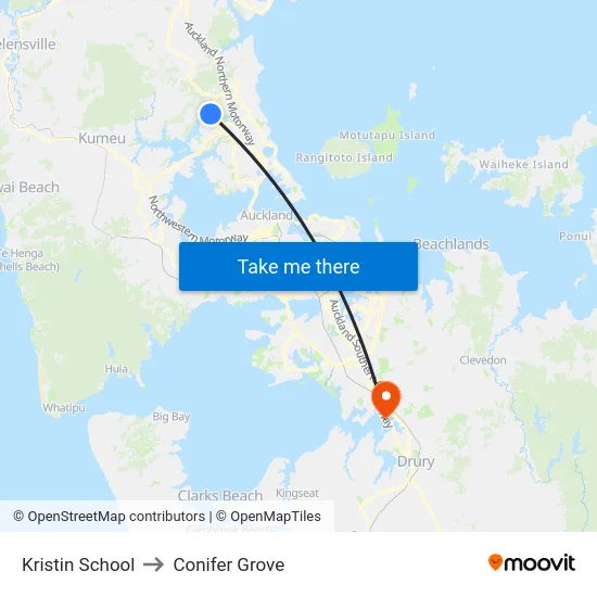 Kristin School to Conifer Grove map
