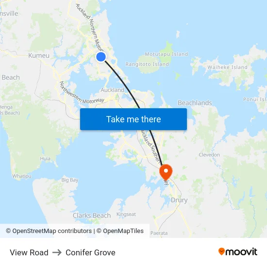 View Road to Conifer Grove map