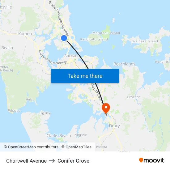 Chartwell Avenue to Conifer Grove map