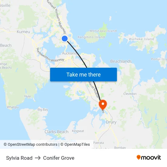 Sylvia Road to Conifer Grove map