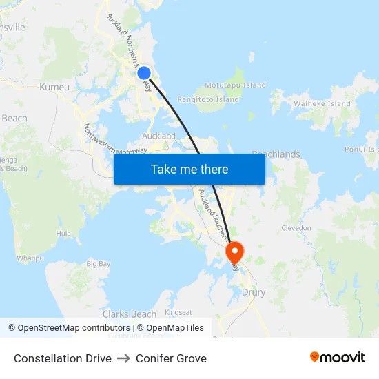 Constellation Drive to Conifer Grove map