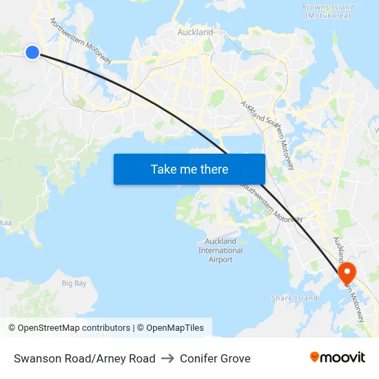 Swanson Road/Arney Road to Conifer Grove map
