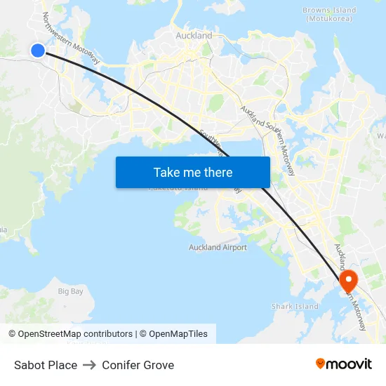 Sabot Place to Conifer Grove map