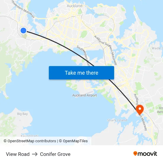 View Road to Conifer Grove map