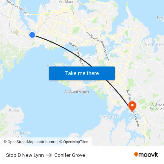 Stop D New Lynn to Conifer Grove map
