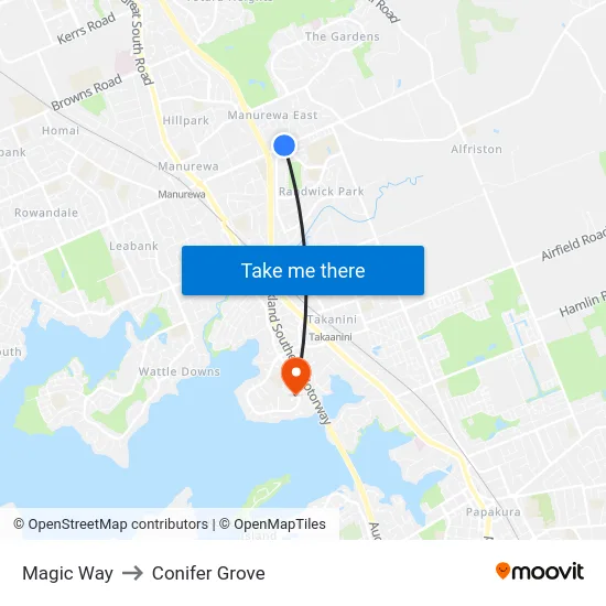 Magic Way to Conifer Grove map