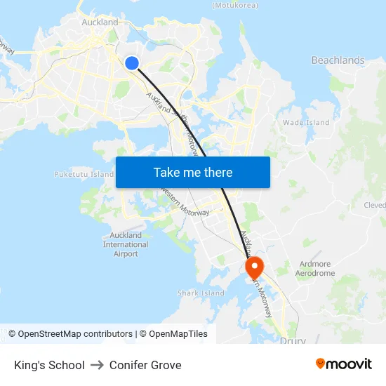 King's School to Conifer Grove map