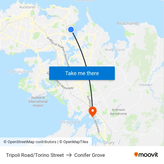Tripoli Road/Torino Street to Conifer Grove map