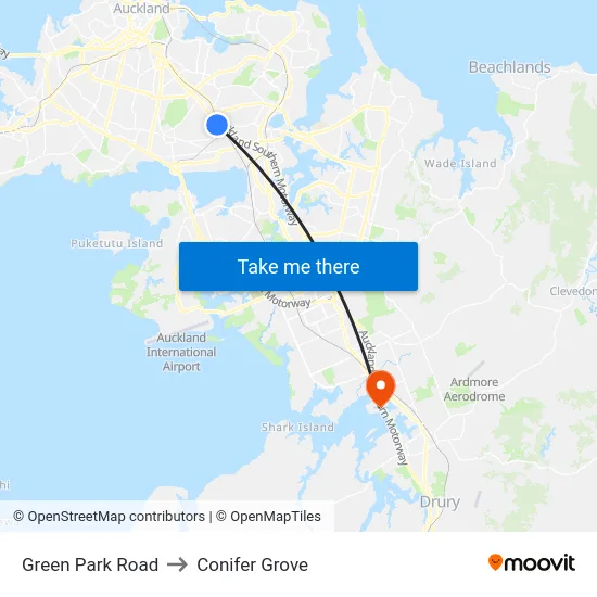 Green Park Road to Conifer Grove map