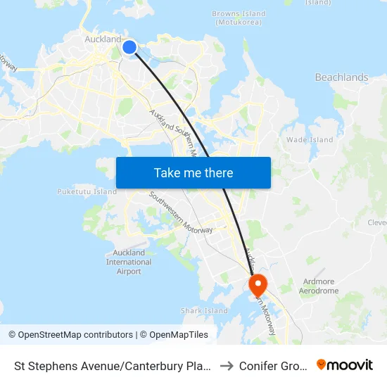 St Stephens Avenue/Canterbury Place to Conifer Grove map