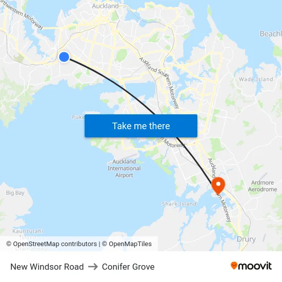 New Windsor Road to Conifer Grove map