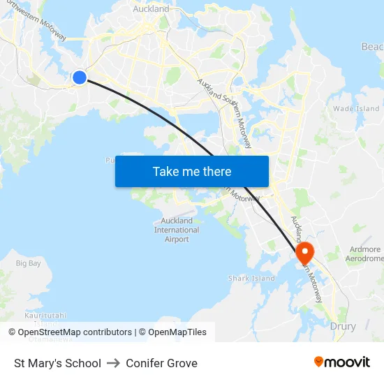 St Mary's School to Conifer Grove map