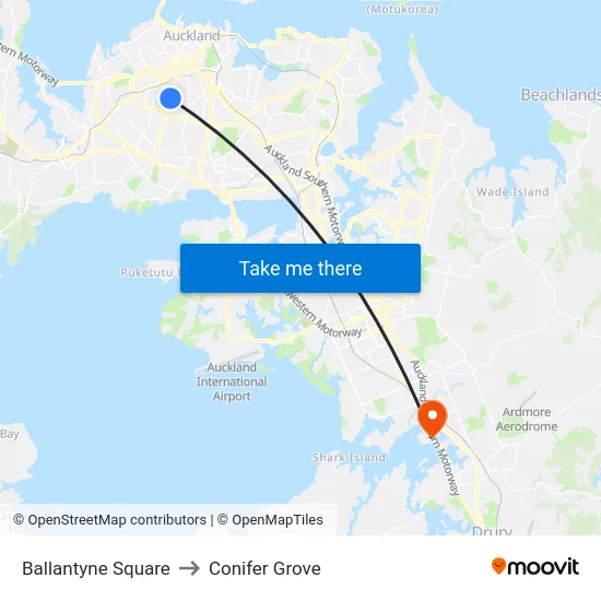 Ballantyne Square to Conifer Grove map