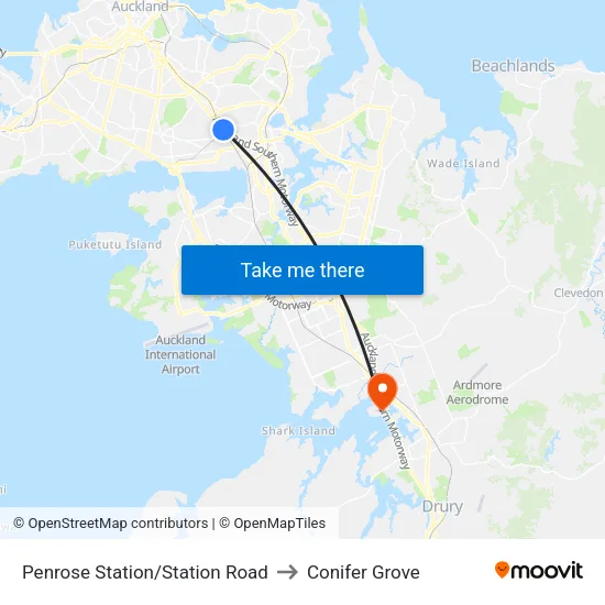 Penrose Station/Station Road to Conifer Grove map