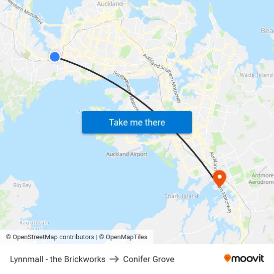 Lynnmall - the Brickworks to Conifer Grove map