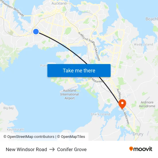 New Windsor Road to Conifer Grove map